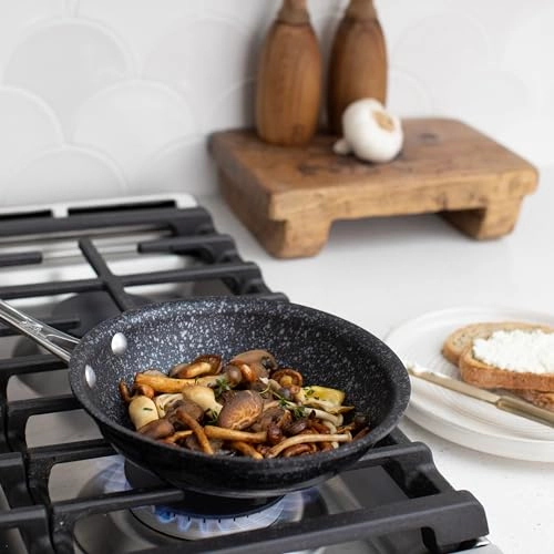 Basalt Aluminum Saute Skillet - 8-Inch Nonstick Ceramic Coating