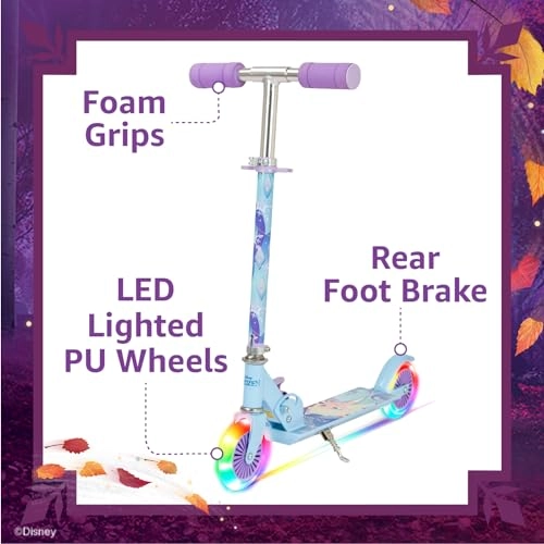Frozen 2 Wheel Scooter - LED Light Purple Sp-7062