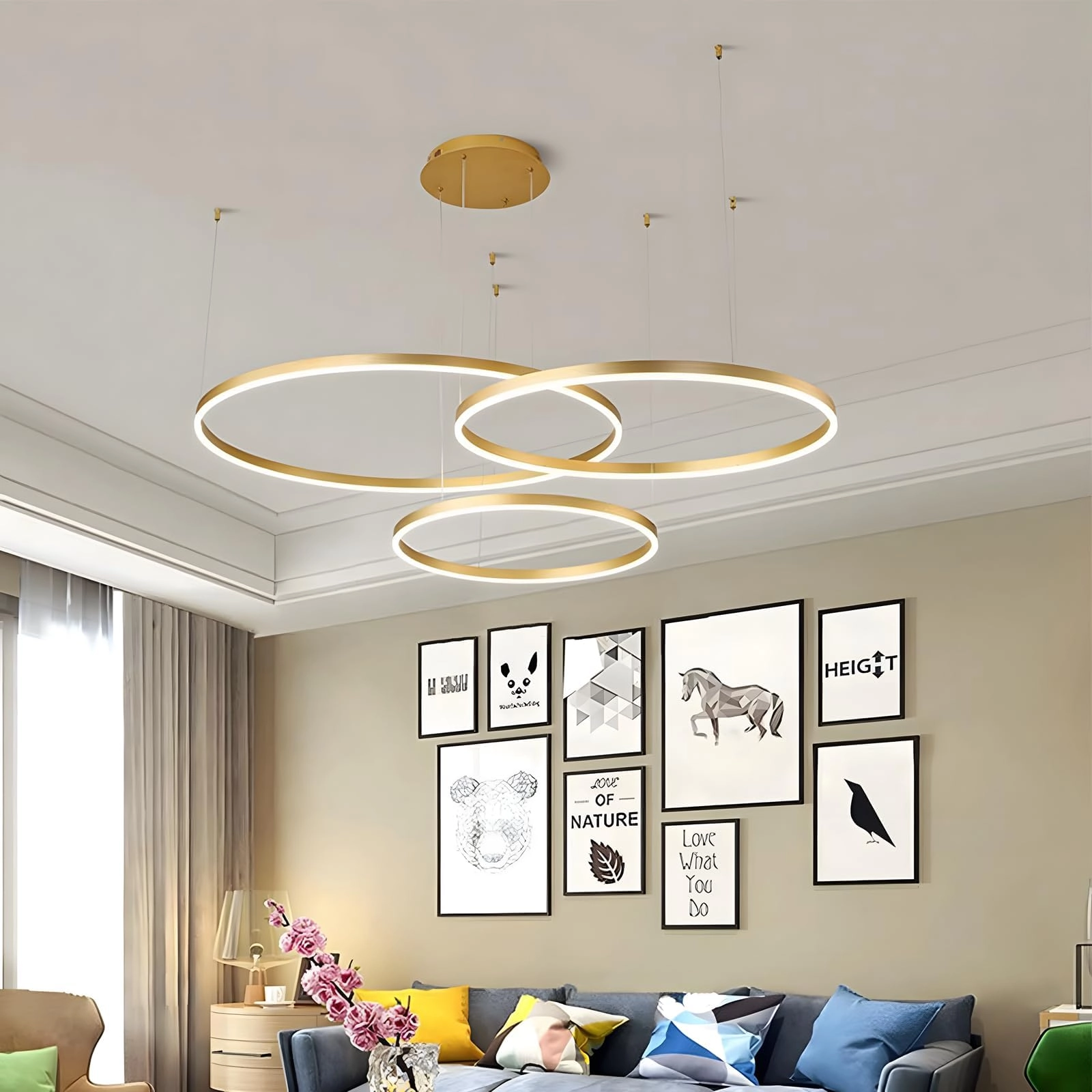 WayLuoung Metal LED Chandelier - 200 cm (adjustable)