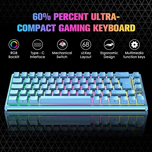 Mechanical Gaming Keyboard - 68 Keys Wired
