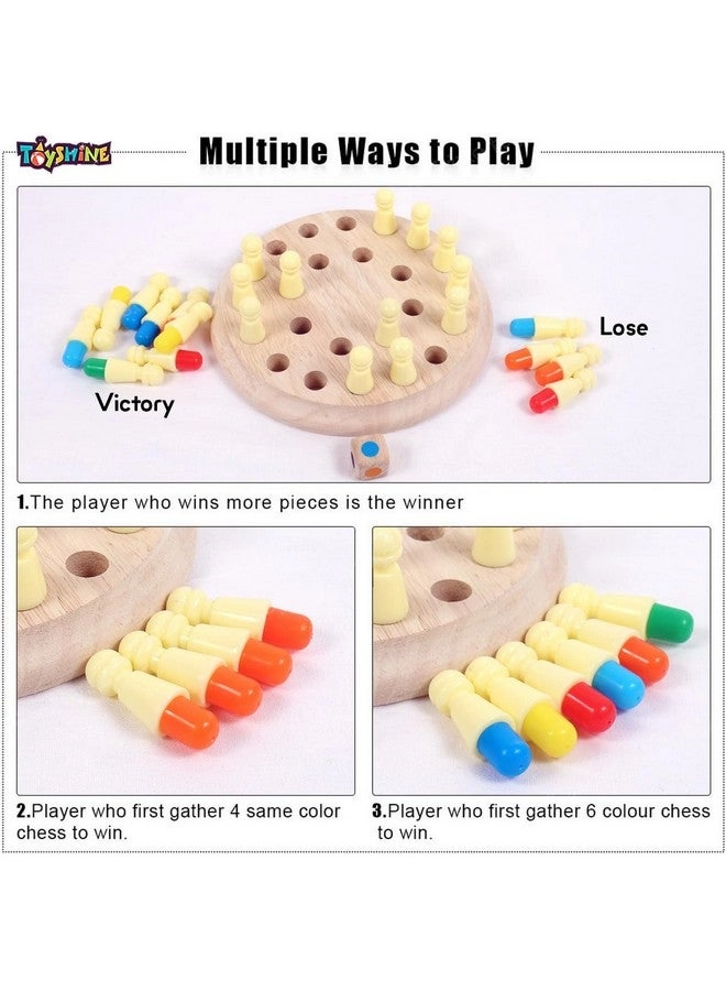 Memory Matching Brain Teasers - Wooden Plastic Coins 3+ Age