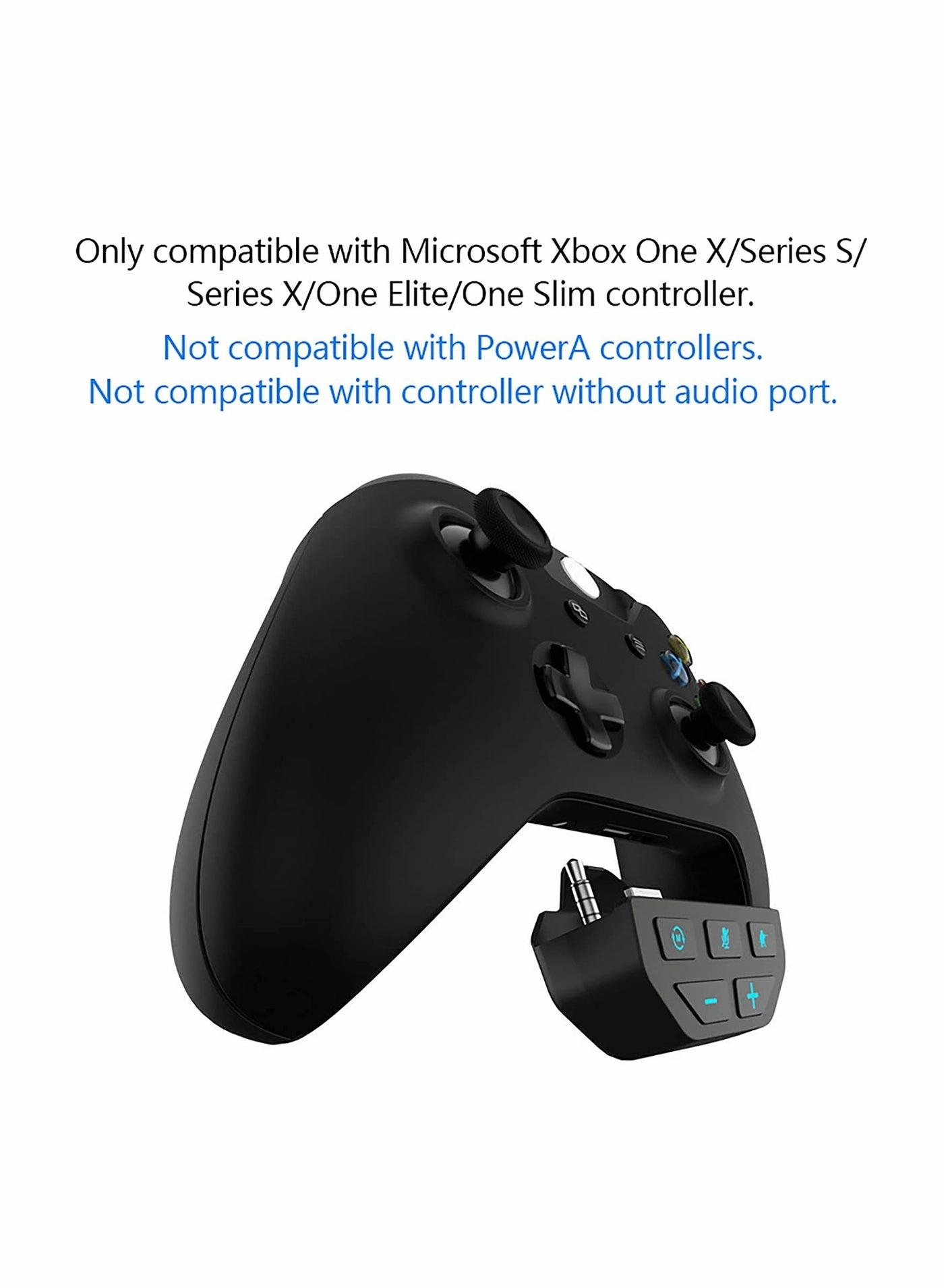 Headset Adapter for Microsoft Xbox One X/Series S/Series X/One Elite/One Slim controller - 3.5mm Audio Jack