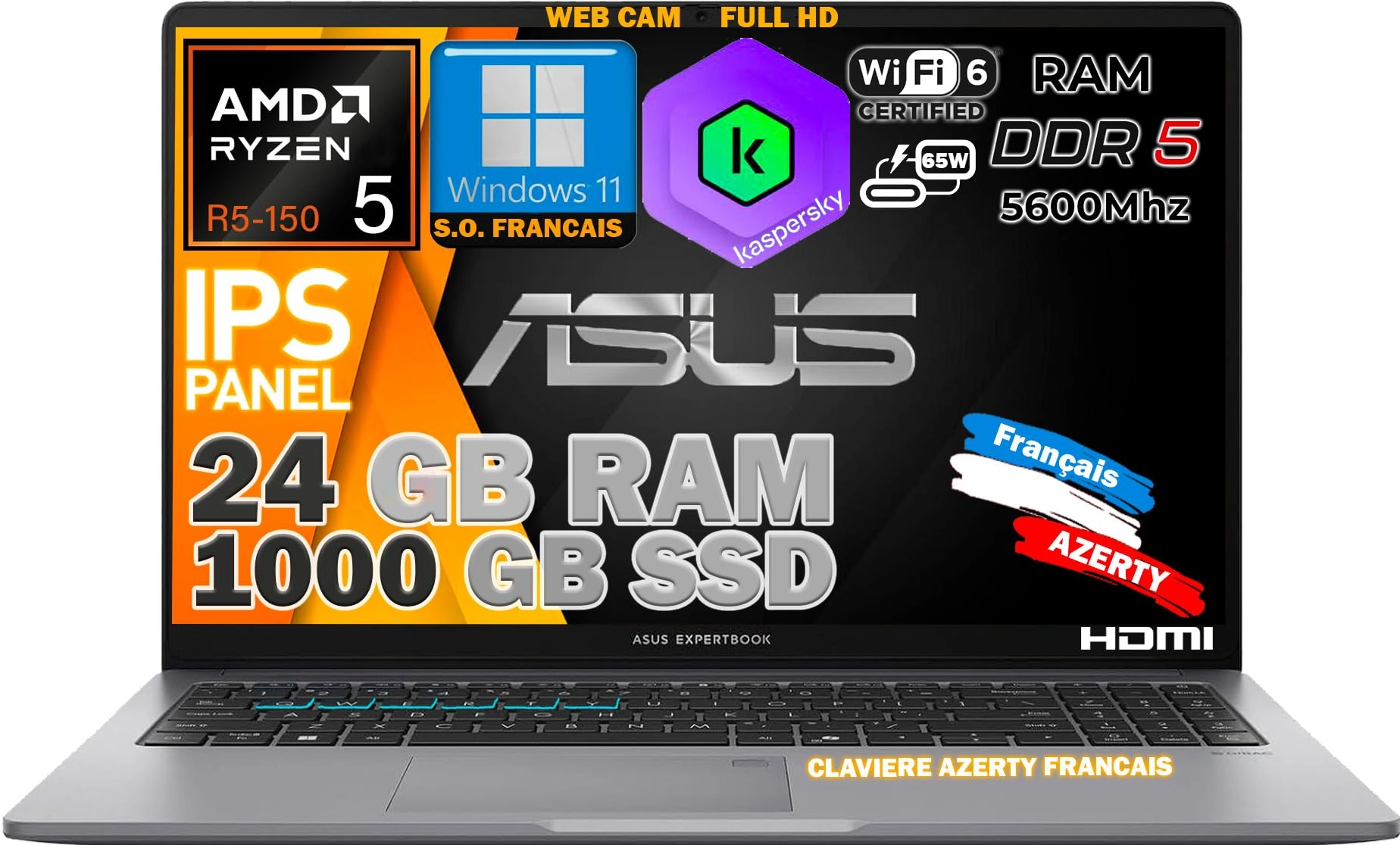 ASUS EXPERTBOOK - 15.6'' i5-1235u 16GB DDR4 1000GB SSD