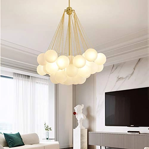 E27 Minimalist Bubble Ball Glass Chandelier