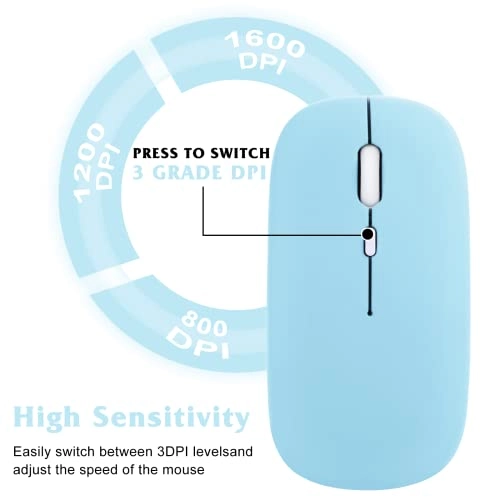 2.4GHz Rechargeable Wireless LED Mouse - Bluetooth