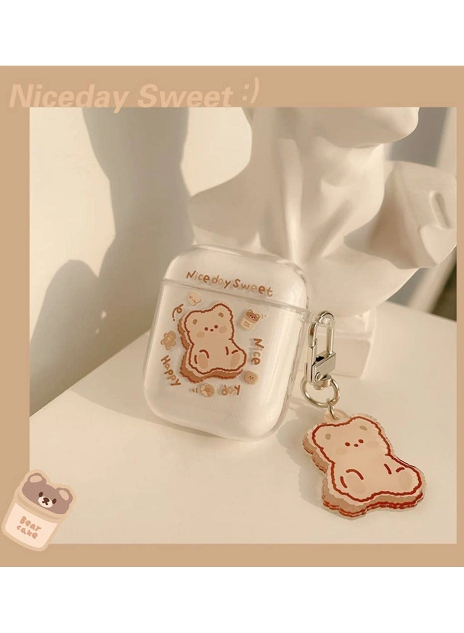 AirPods Case - Compatible with AirPods 1 & 2 Bear Keychain
