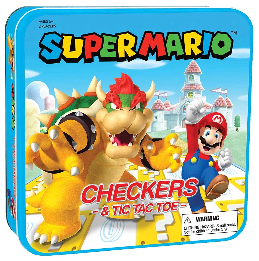 USAopoly Super Mario Checkers & Tic Tac Toe