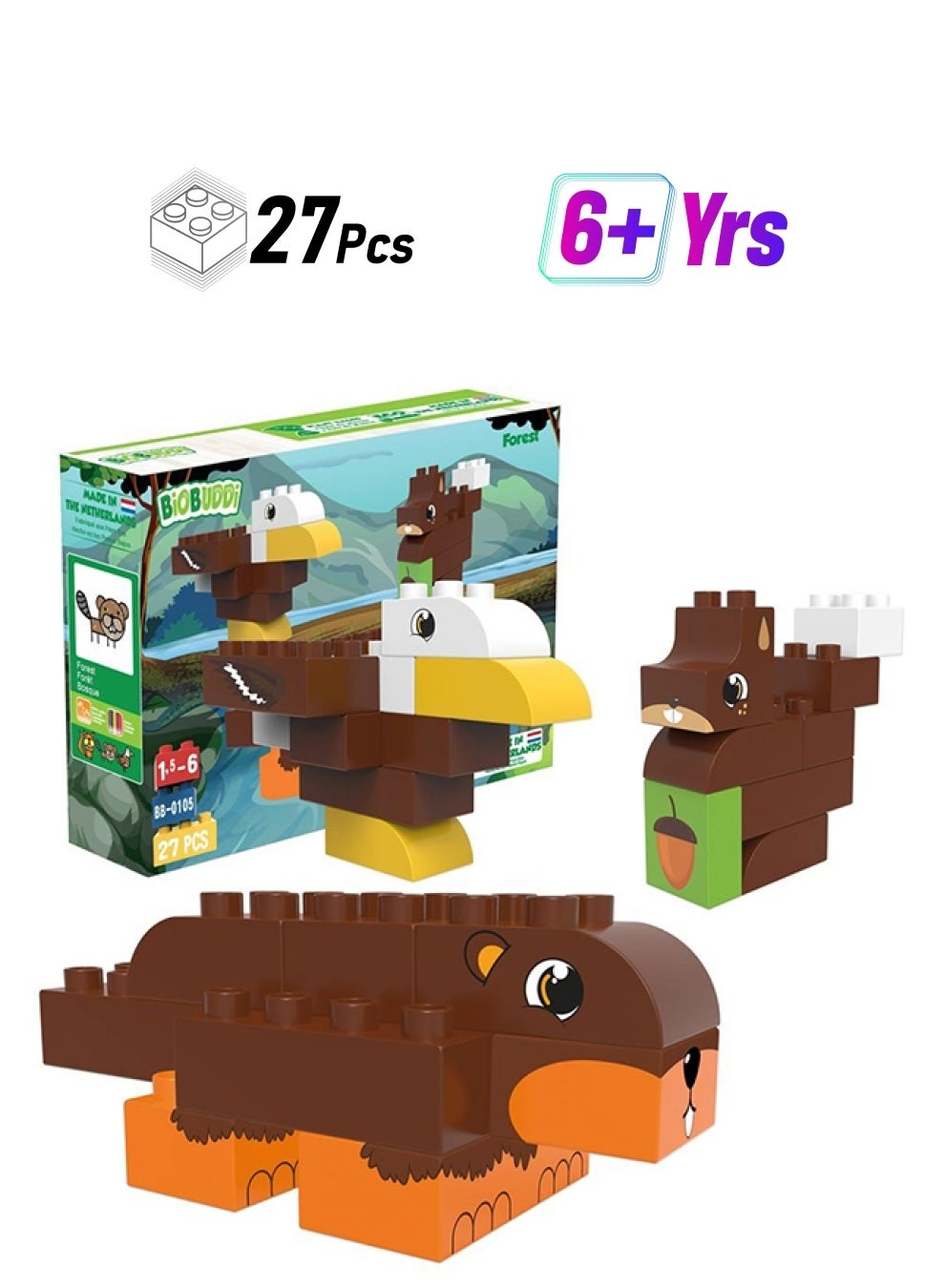 BiOBUDDi Forest Building Set (BB-0105) - Animals
