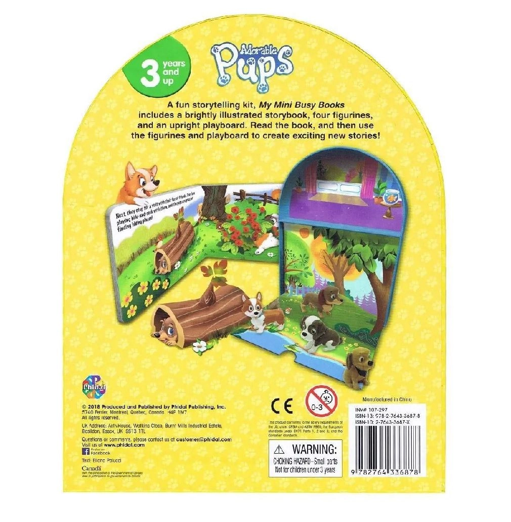 Adorable Pups My Mini Busy Board Book - 3 years+
