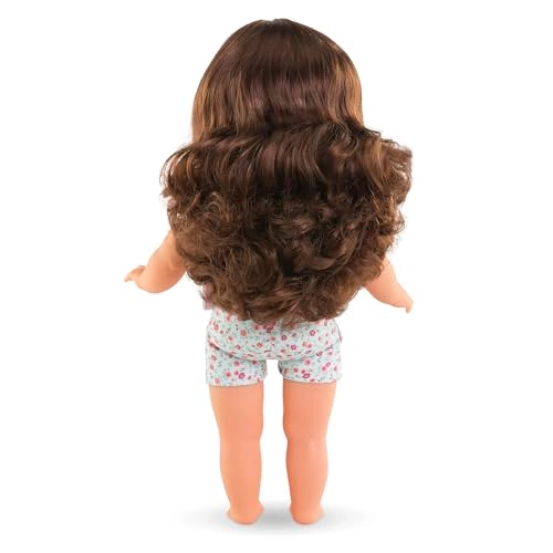 Penelope Floral Doll - 36 cm long brown hair