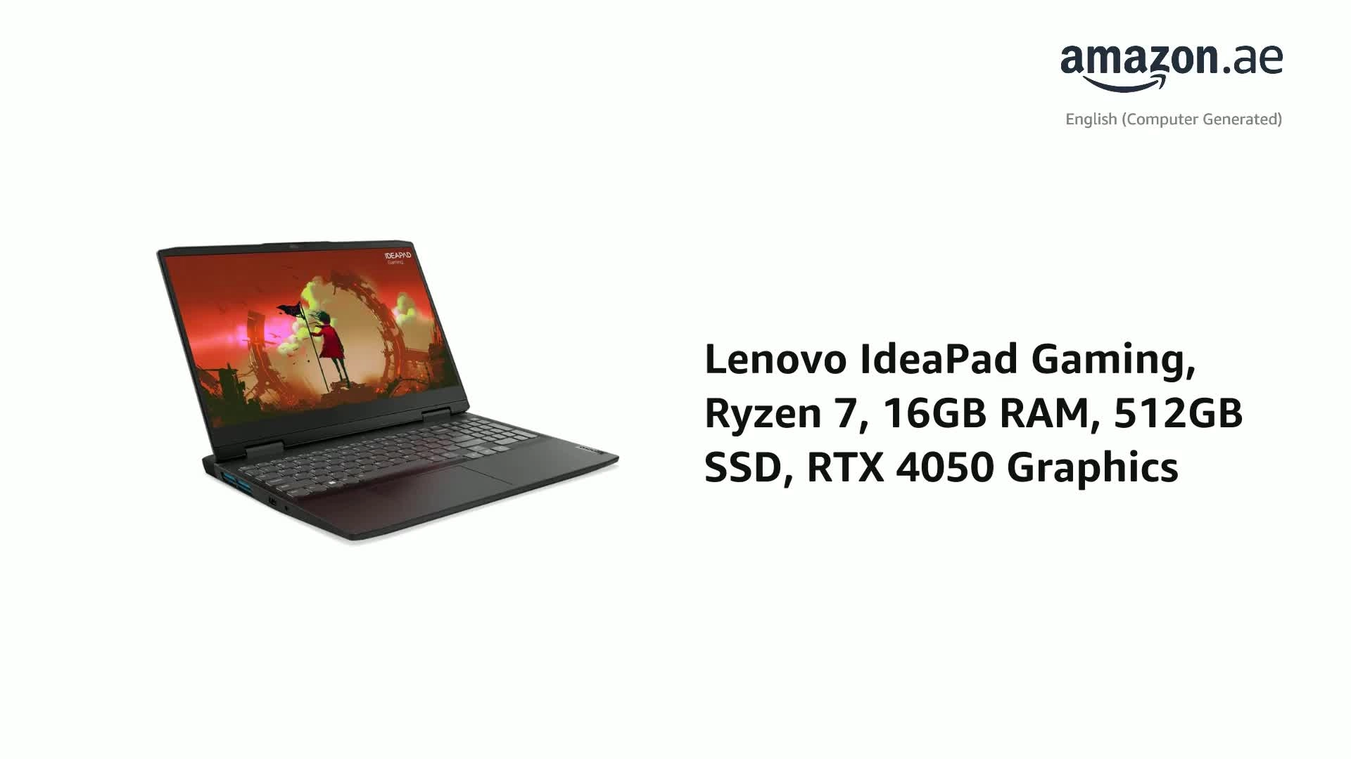 IdeaPad Gaming 3 15ARH7 - 15.6'' Ryzen 7-7735HS 16GB DDR5 512GB SSD