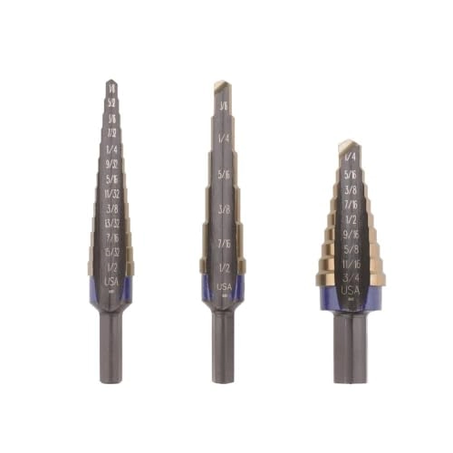 IRWIN Step Drill Bit Set - M-35-grade Cobalt Alloy Steel 3-Piece