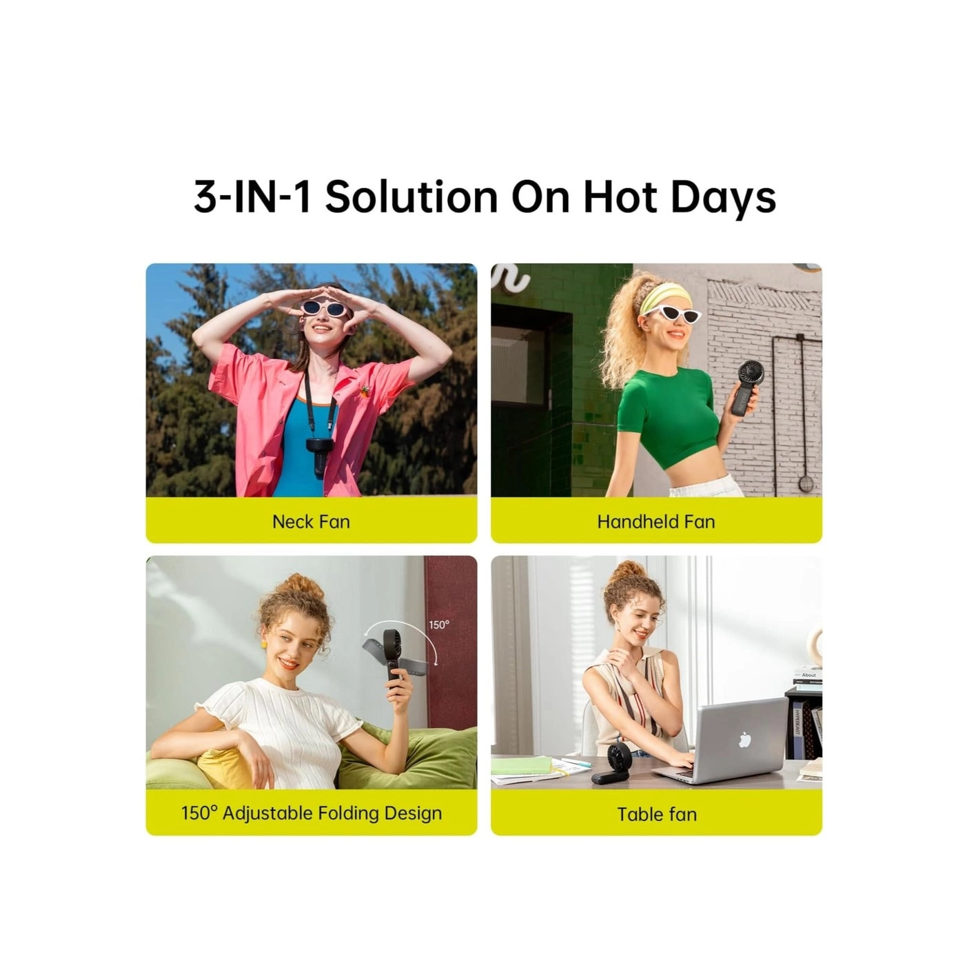 Portable Handheld Fan - 2024 LED Display 3 IN 1