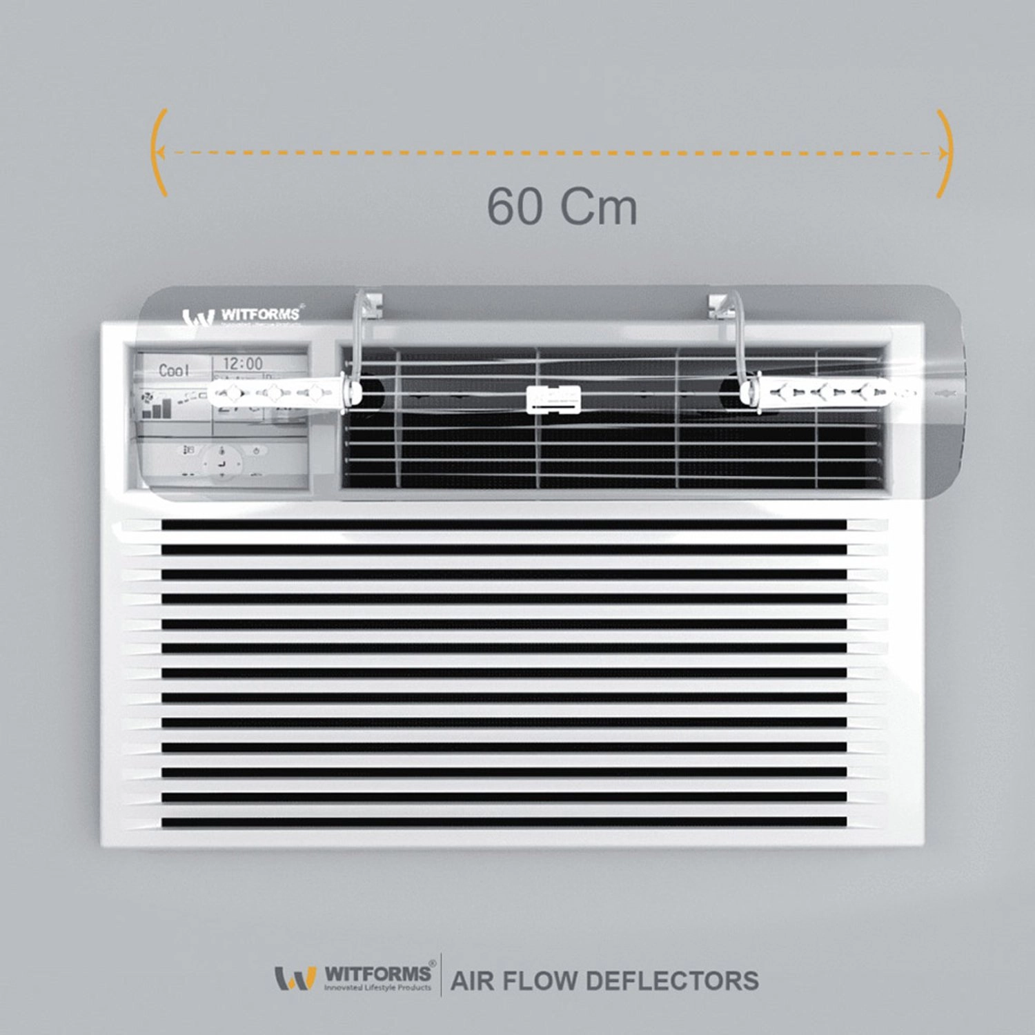 Window AC Air Deflector - Transparent 600 mm