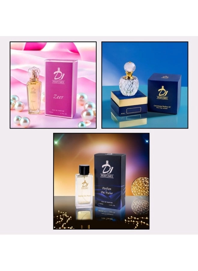 Dj Perfumes Zeer - Eau de Parfum 100ml + Parfum Du Fatur - Eau de Parfum 100ml + Elixir Oil - 6ml