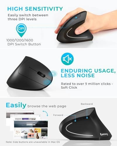 Ergonomic Vertical Mouse - Wireless