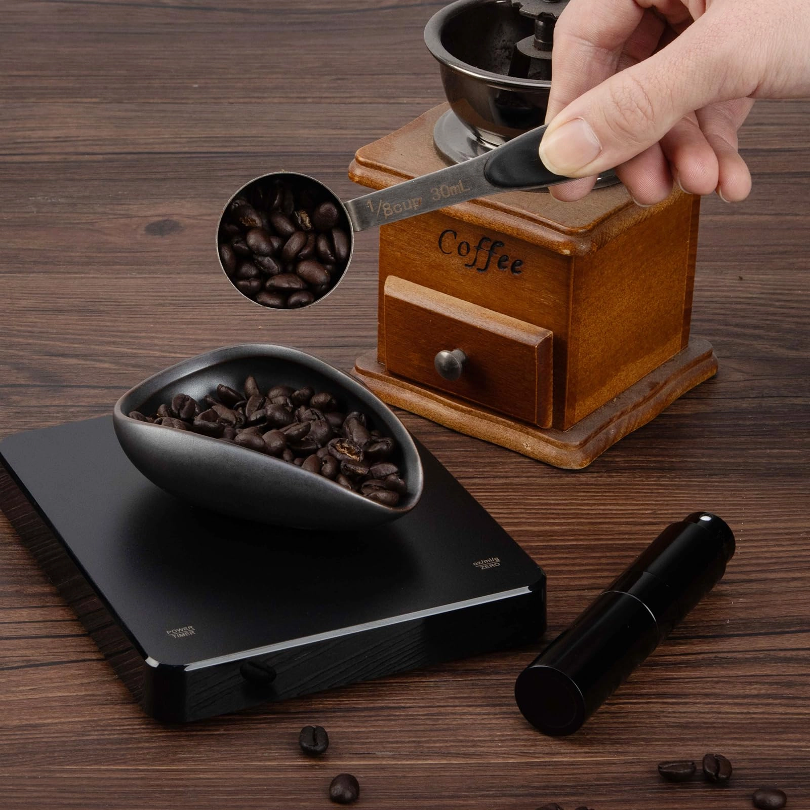 Coffee Bean Dosing Cup + Spray Bottle - 25 Grams