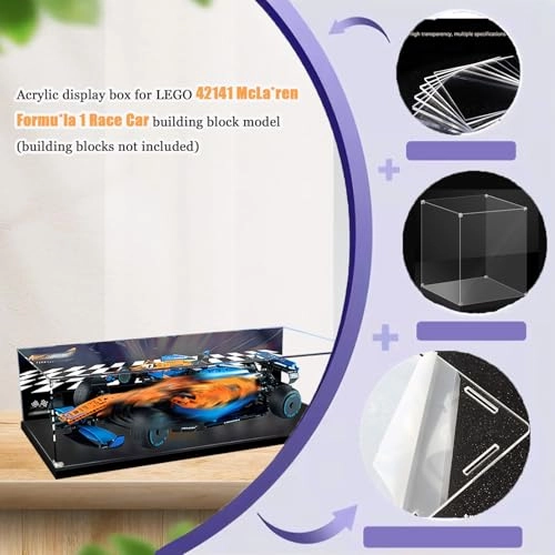 Acrylic Display Case - Compatible with Lego 62 x 30 x 20 cm