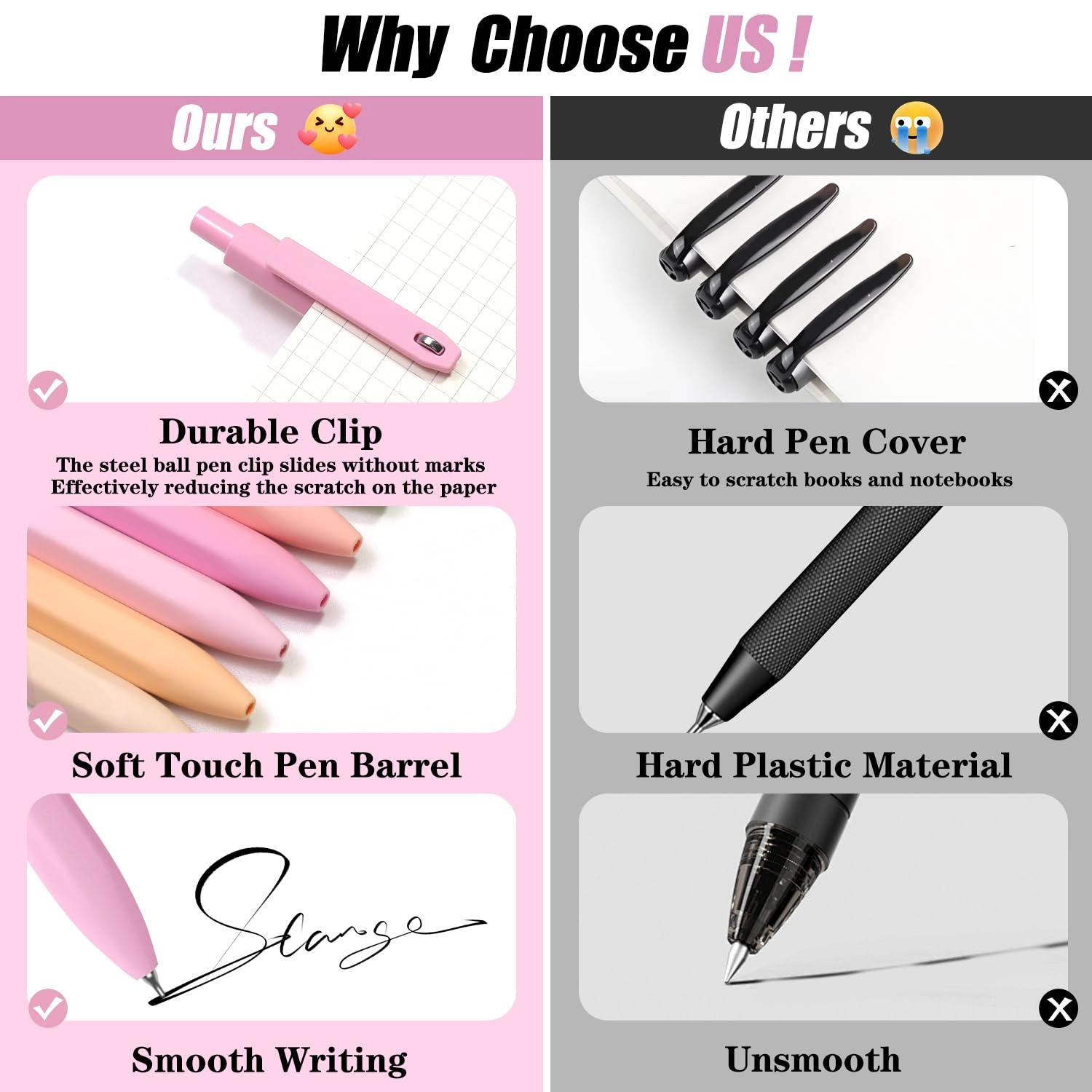 Aesthetic Pens - 8 Pcs 0.5mm