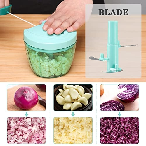 Manual Food Chopper - 650ML 3 blades