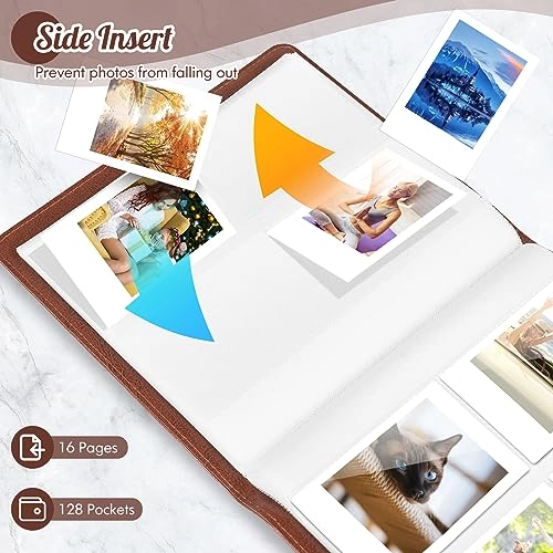 Instax Mini 128 Pockets Vegan Leather Photo Album
