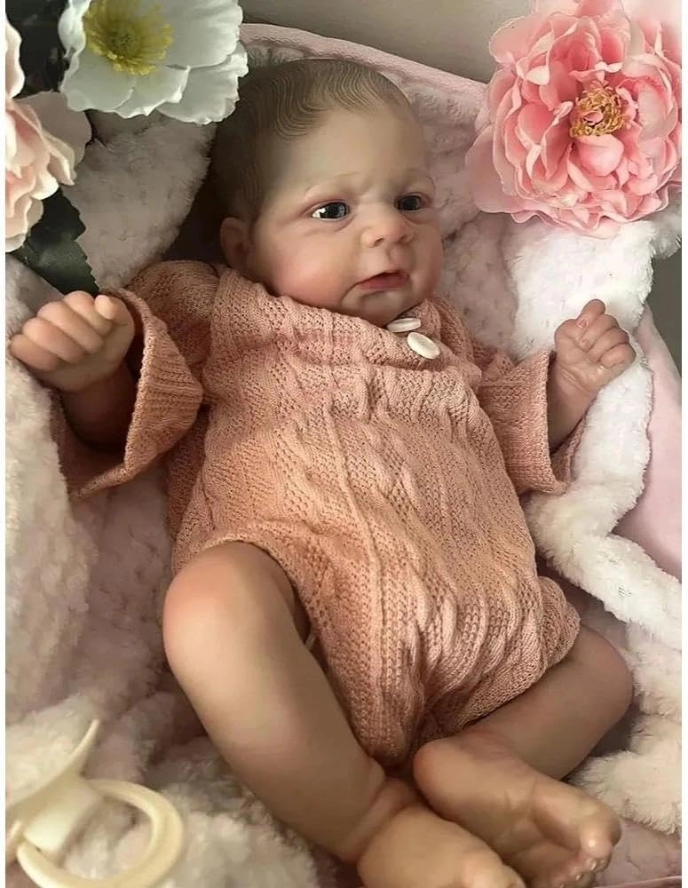 Nanjing Tianzeng Gifts Co.,Ltd Reborn Baby Doll - 17 Inch Vinyl Eyes Open Ages 3+