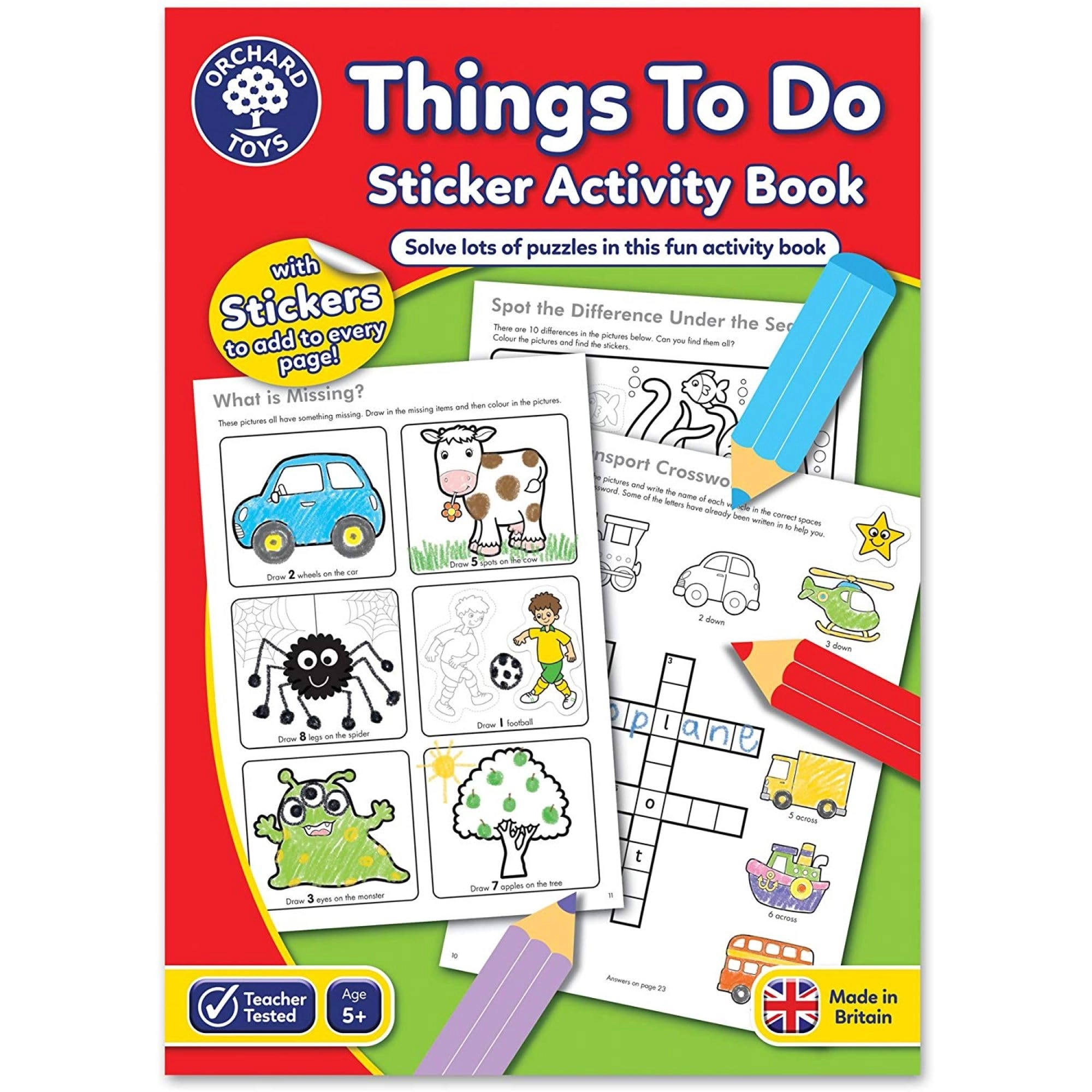 Orchard Toys Things To Do Sticker Book Educational 1 pcs