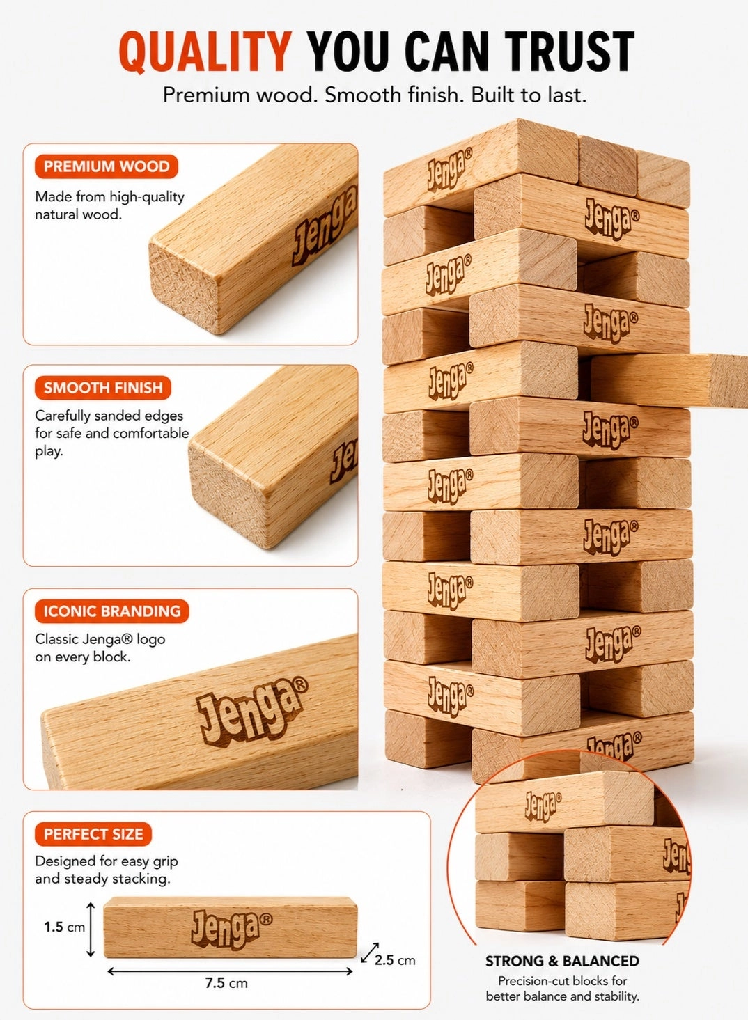 Jenga Classic - Ages 6+ 54 piece(s)