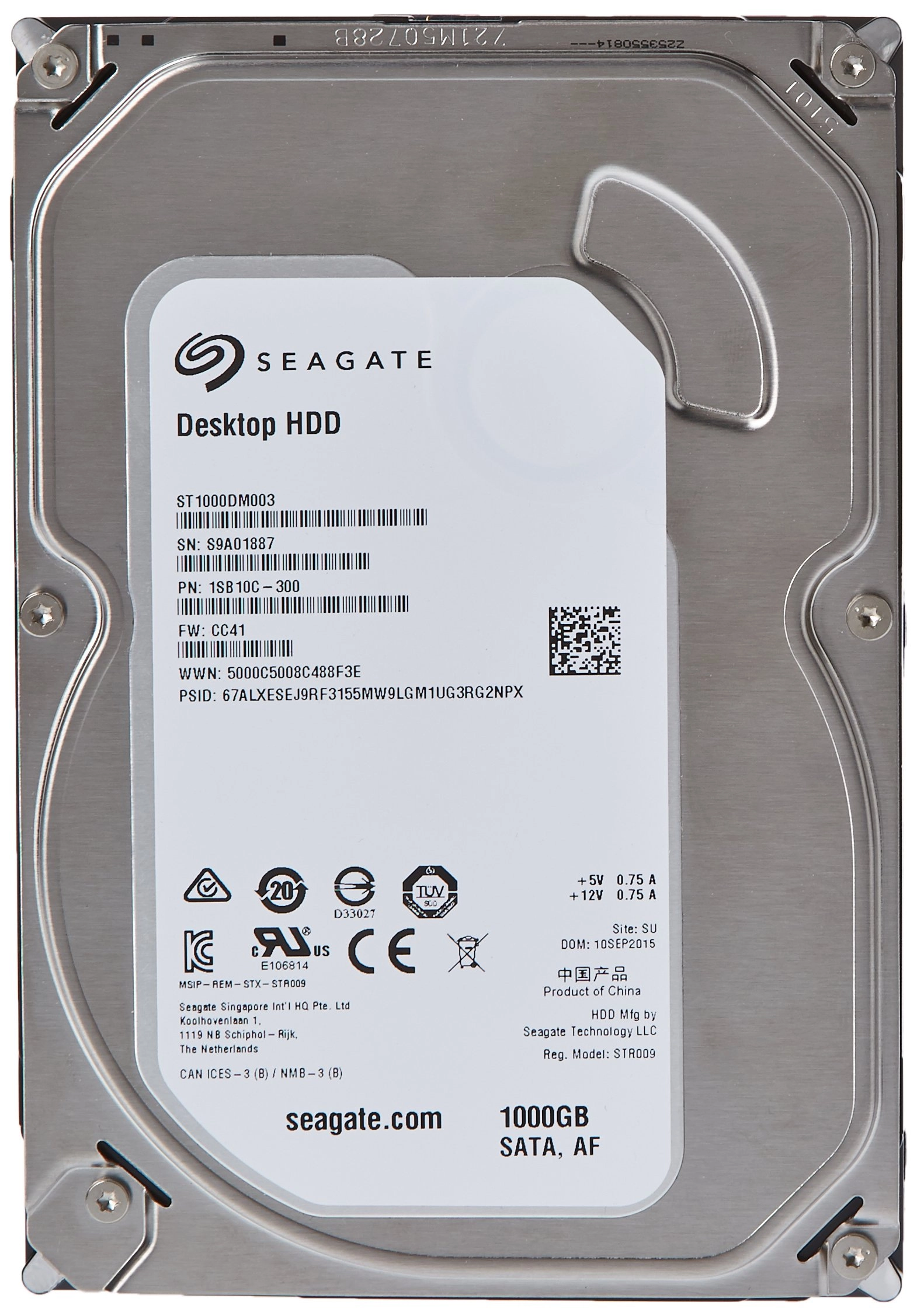 Seagate Barracuda 3.5" 7200rpm 64MB SATA 6Gb/s (ST1000DM003) - 1TB