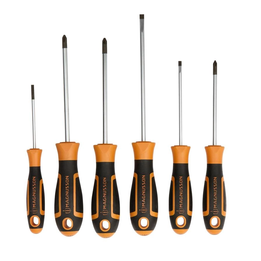 MAGNUSSON SCS03 Slotted and Phillips Screwdriver Set (6 Pcs)