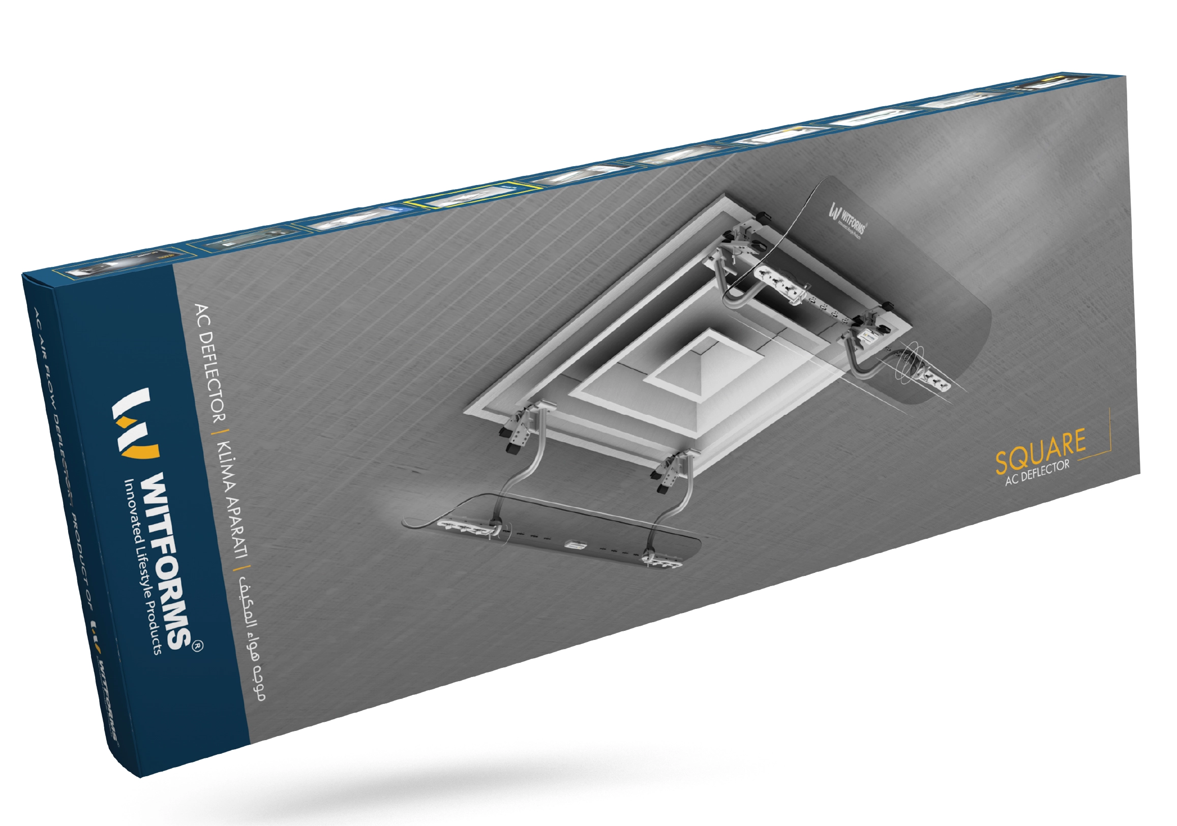 Cassette AC Air Deflector - Transparent 50cm-60cm