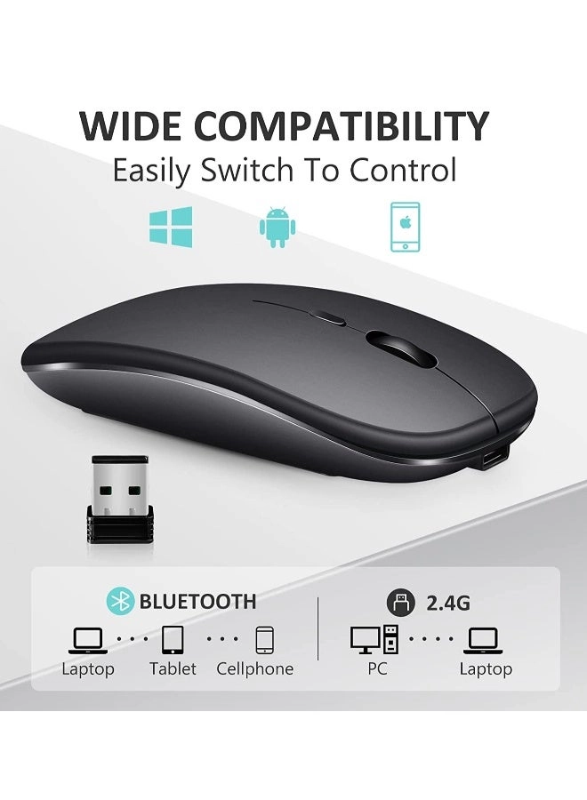 LED Rechargeable Slim Silent Mouse - Wireless