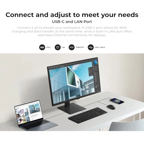 ViewFinity S8 S80D - LS32D806UAMXUE 32" 3840x2160 + 7 in 1 Hub + Webcam + Wireless Mouse + Mouse Pad