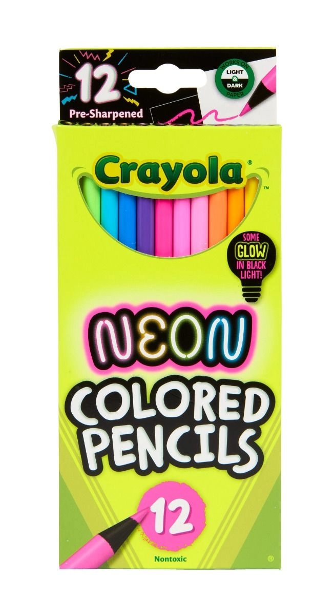 Neon Colored Pencils - 12 Pcs