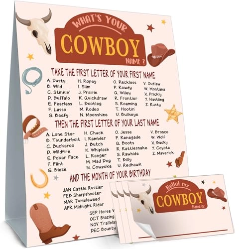 What's Your Cowboy Name Game - 43.0 Count