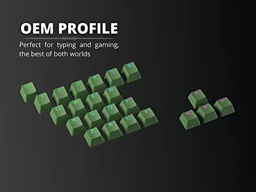 Rubber Keycap Set - OEM Profile Pistachio 23 Keys