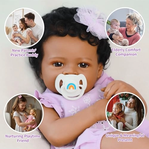 Reborn Baby Doll - 20-Inch Vinyl African American Ages 3+