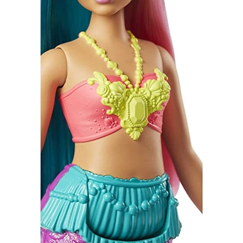 Barbie Dreamtopia Mermaid Doll - 12-inch Teal and Pink Hair Ages 3+
