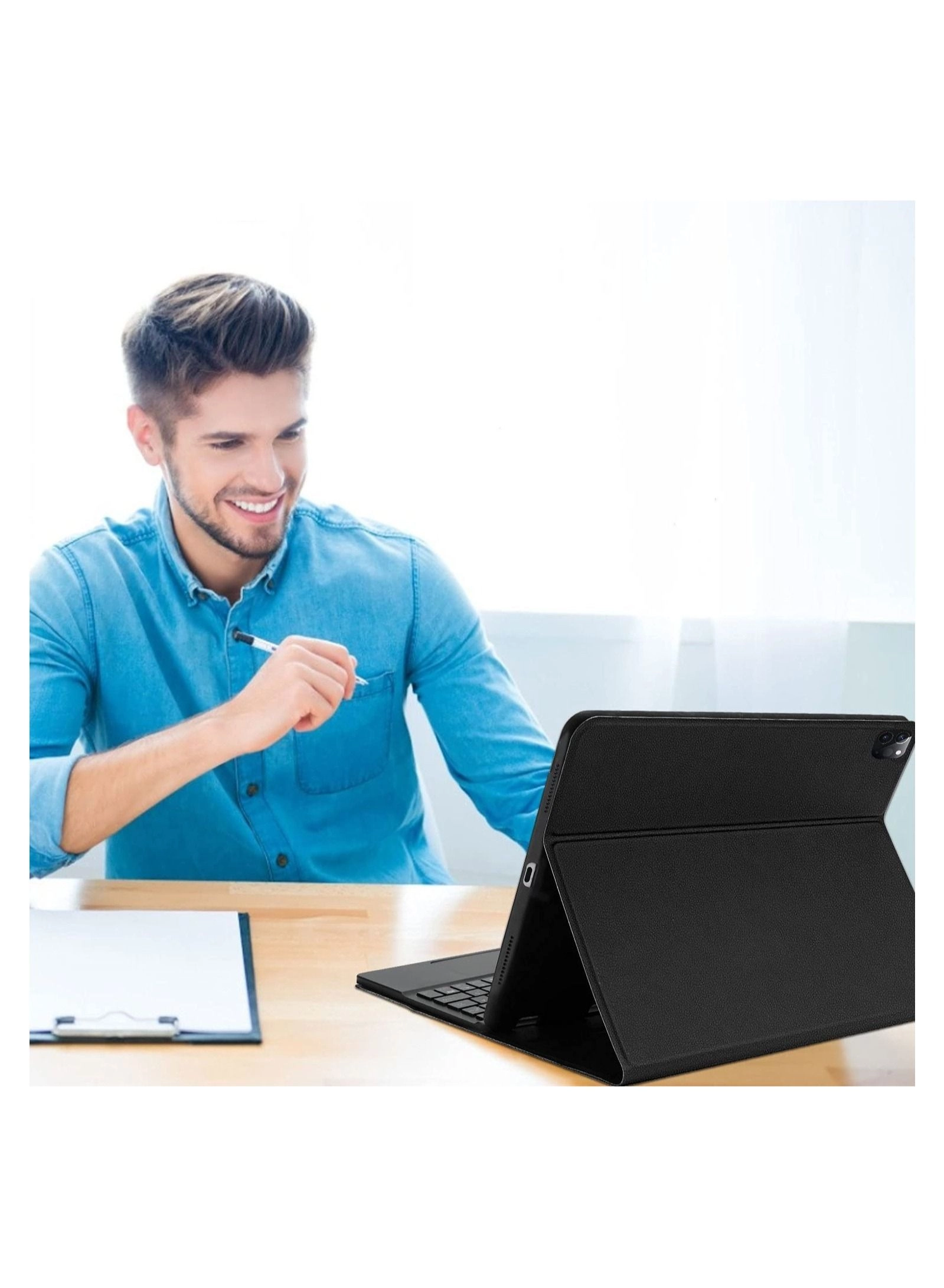 Bluetooth Keyboard - Detachable Case Built-in Trackpad Compatible with iPad Air 4 / iPad Pro 11-inch