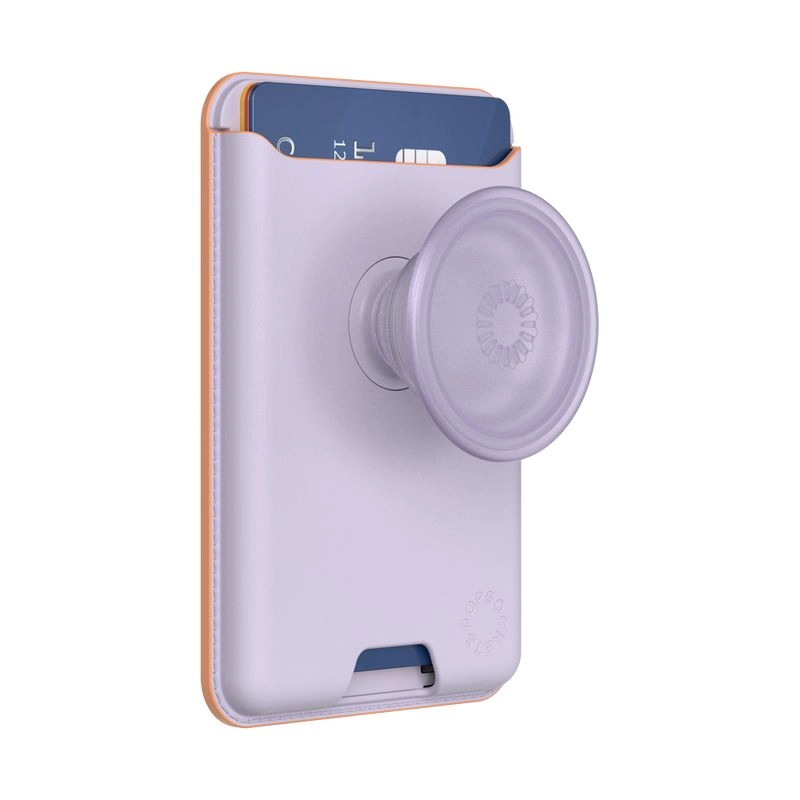 PopSockets PopWallet+ - Leather MagSafe Pale Lavender