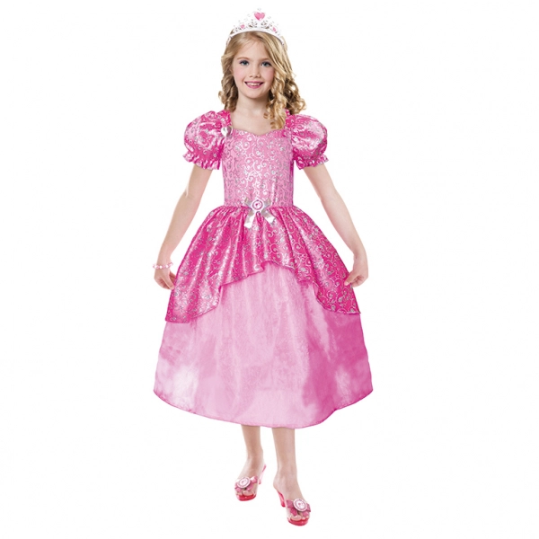 Party Centre Barbie Pastel Glitter Ballgown Costume - Child 8-9 Years
