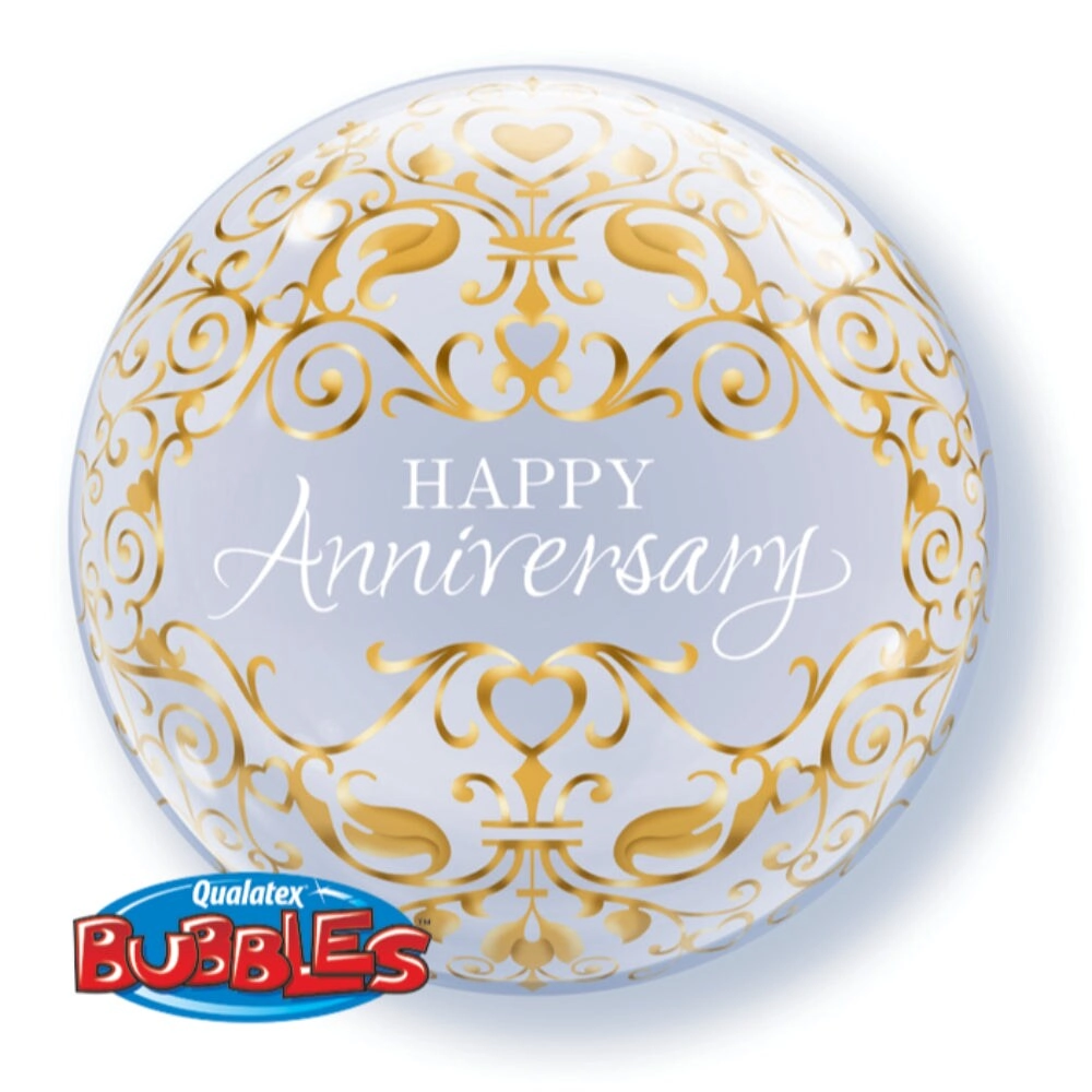 Qualatex Anniversary Classic Single Bubble Foil Balloon