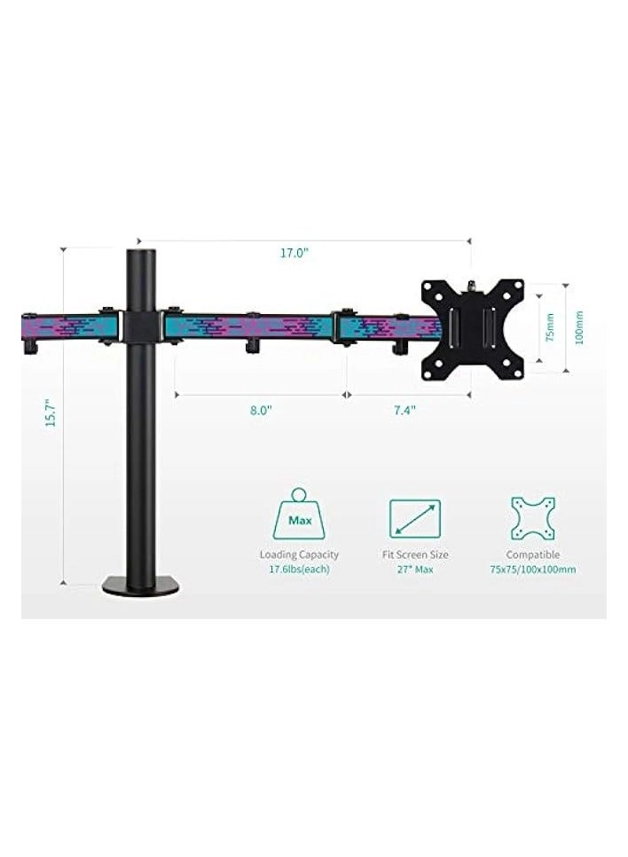 Dual LCD Monitor Desk Mount Stand - 2 27in