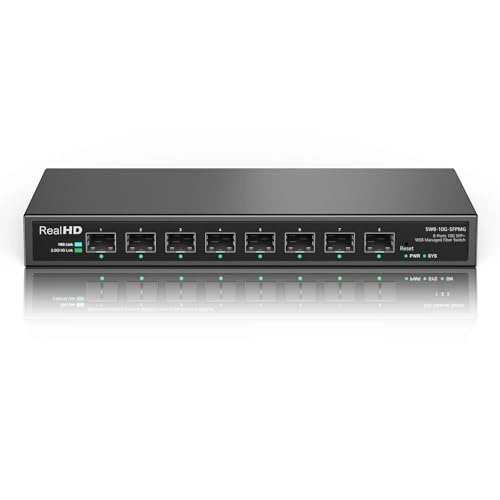 Real HD 8 Port 10GB Fiber Switch Web Managed 8-Ports