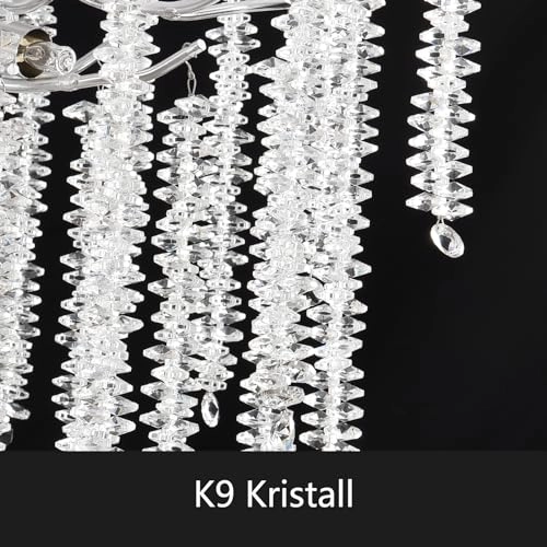 Modern Chandelier Crystal Light - 20 inches (min) to 67 inches (max)