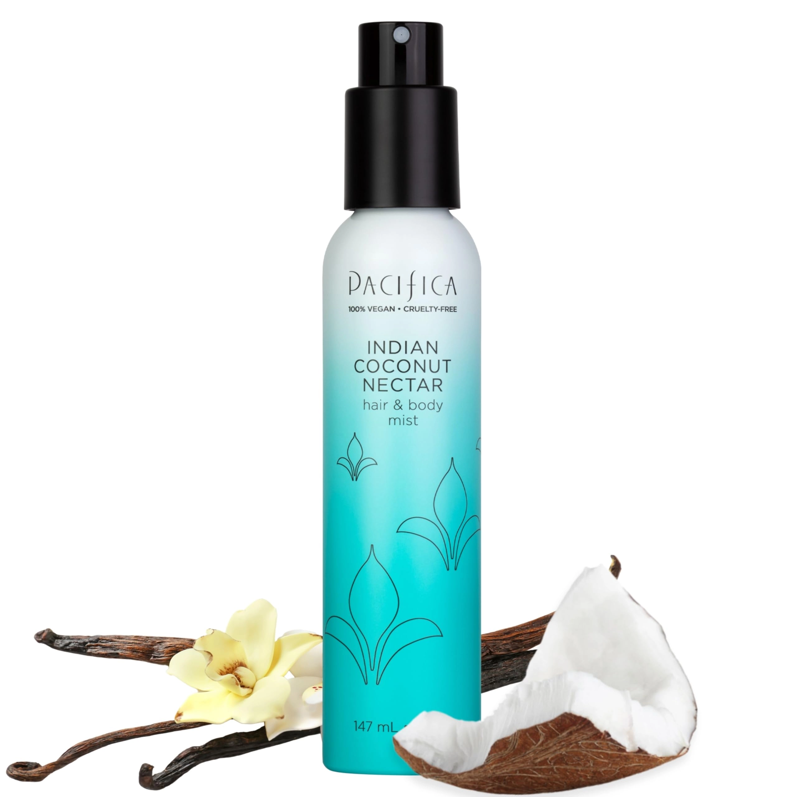 Pacifica Perfumed Hair and Body Mist 1 - 6 Fluid Ounces Indian Coconut Nectar