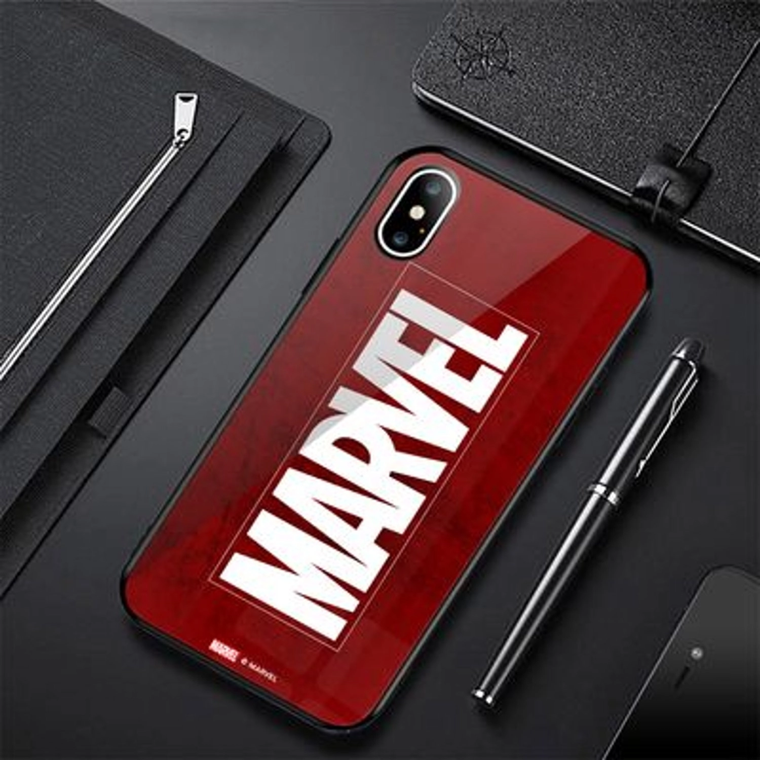 iPhone XS Cover Back Case - TPU Bumper Case + Tempered Glass Back for iPhone Xs