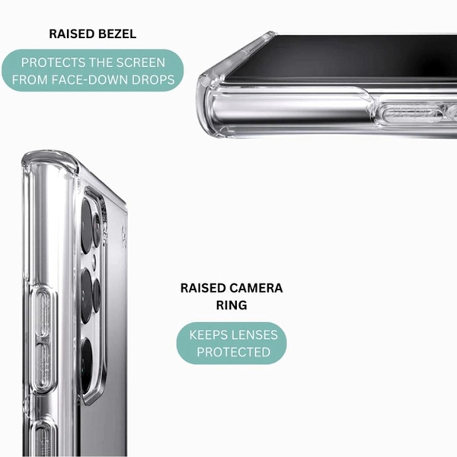 Case Clear With Screen Protector for Galaxy S23 Ultra