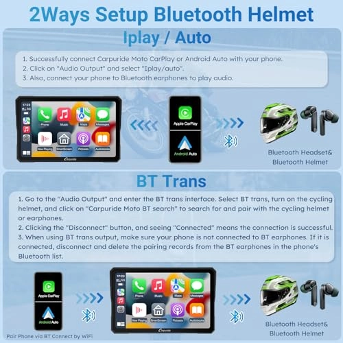 W702 for Motorcycles - 7 inch