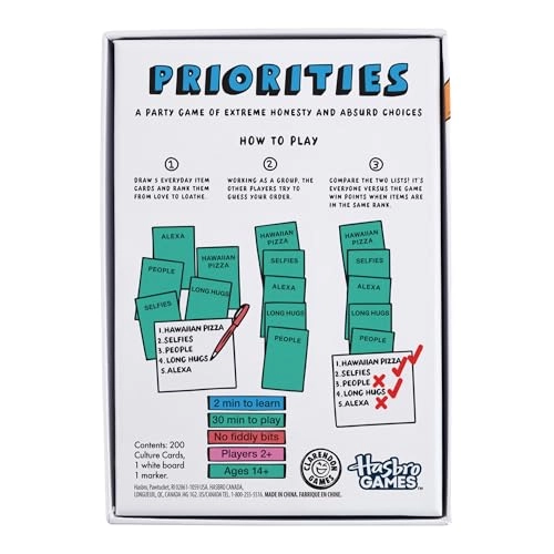 Priorities: A Party Game of Absurd Choices - Card Game